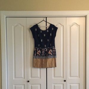 Anthropolgie Aztec print shift dress